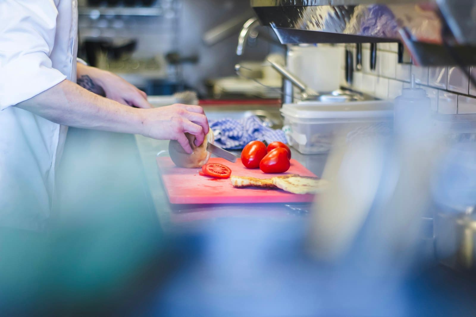 Fresh vegetables prepped for made-to-order dishes at Shi Foo